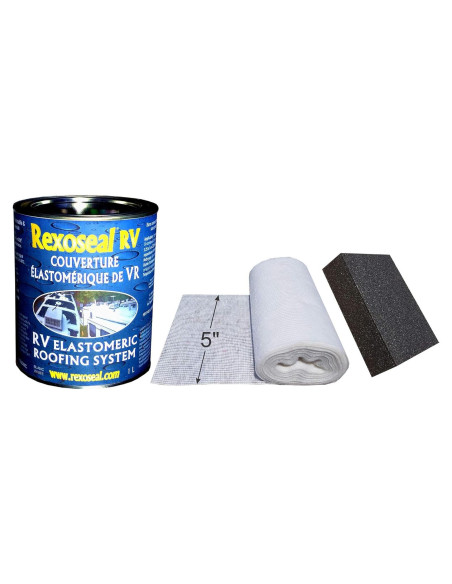 Kit de Reparación Techo RV Rexoseal - Sellador Impermeable 1L