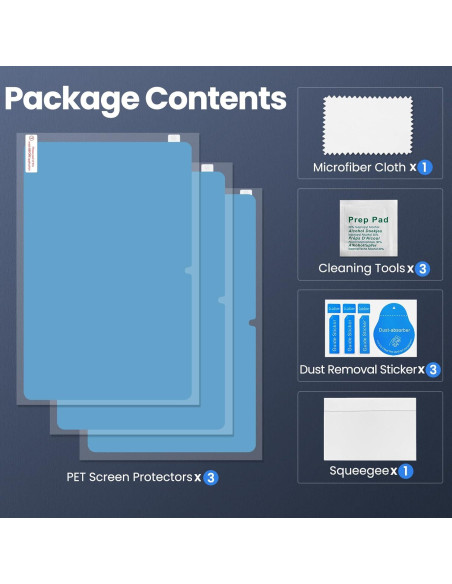Protector de Pantalla MoKo 3 Paquete para Samsung Tab A11+ 11"