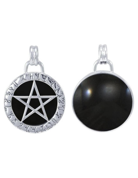 Colgante Invertido Pentáculo Rúnico Plata Esterlina 925
