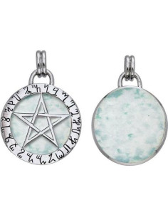 Colgante Invertido Pentáculo Rúnico Plata Esterlina 925 2