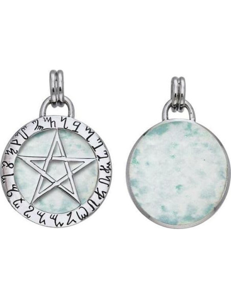 Colgante Invertido Pentáculo Rúnico Plata Esterlina 925