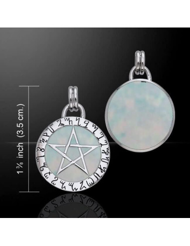 Colgante Invertido Pentáculo Rúnico Plata Esterlina 925
