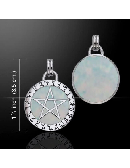 Colgante Invertido Pentáculo Rúnico Plata Esterlina 925