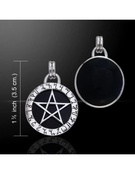 Colgante Invertido Pentáculo Rúnico Plata Esterlina 925