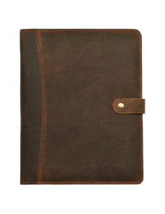 Portafolio de Cuero Village - Organizador A4 Carta Marrón