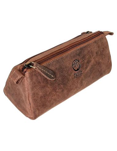 Estuche de Lápiz de Cuero Rustic Town - Retro 20.32x7.62cm