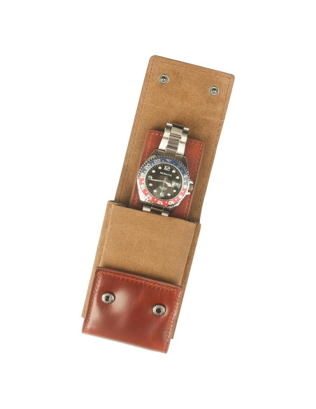 Funda de Reloj de Cuero KOSMCCO Marrón Portátil Vintage