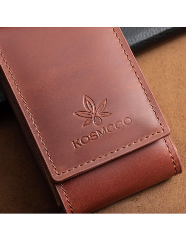 Funda de Reloj de Cuero KOSMCCO Marrón Portátil Vintage