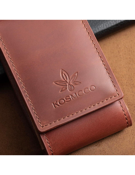 Funda de Reloj de Cuero KOSMCCO Marrón Portátil Vintage