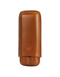 Estuche de Cigarros de Cuero PU Marrón 2 Ct para Viaje