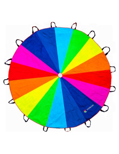 Paracaídas para Niños 12ft VOMLINE 16 Mangos Colores Brillantes