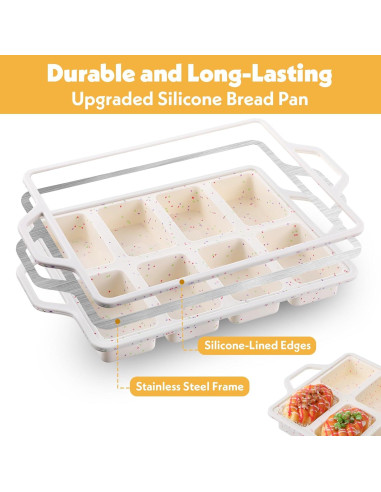 Molde de Silicona Antiadherente Meyeyaia 2 Pcs 8 Cavidades