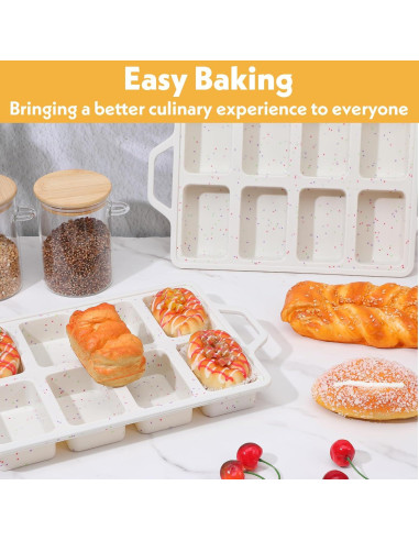 Molde de Silicona Antiadherente Meyeyaia 2 Pcs 8 Cavidades