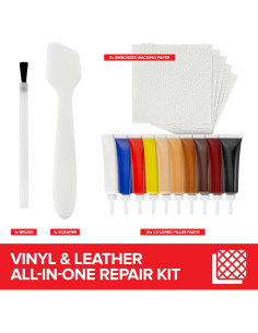 Kit de Reparación de Cuero y Vinilo Stock Your Home - 10 Tubos 2
