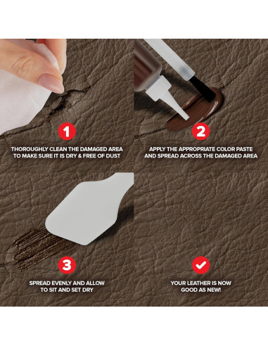 Kit de Reparación de Cuero y Vinilo Stock Your Home - 10 Tubos
