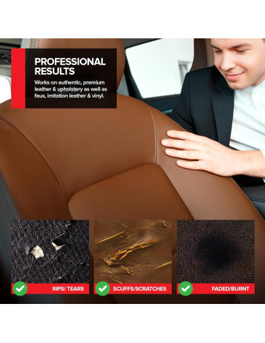 Kit de Reparación de Cuero y Vinilo Stock Your Home - 10 Tubos