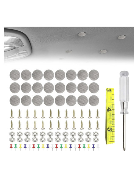 Kit de Reparación de Techo de Coche Kutyun - 24 Botones y Herramientas