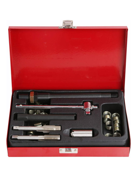 Kit de Reparación de Rosca de Bujía WINTOOLS 26 piezas M14