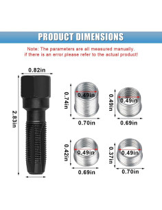 Kit de reparación de roscas de bujía GAOLAOSY M14 4 insertos 2