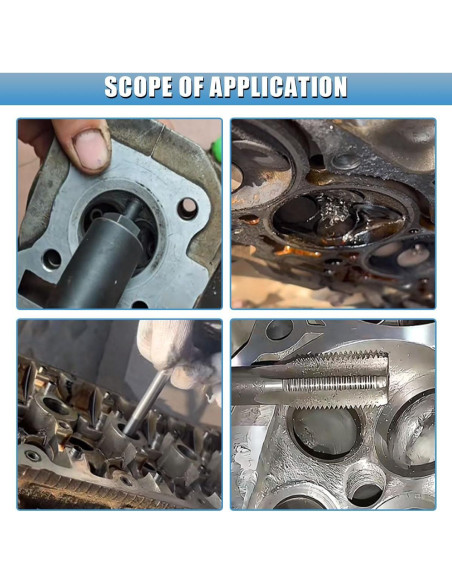 Kit de reparación de roscas de bujía GAOLAOSY M14 4 insertos