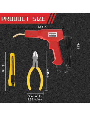 Kit de Soldador de Plástico Sandfren para Automóviles 200PCS