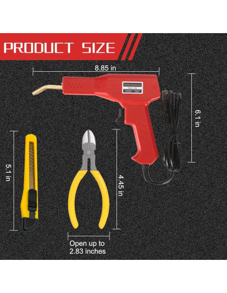 Kit de Soldador de Plástico Sandfren para Automóviles 200PCS