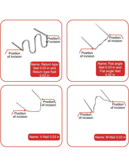 Kit de Soldador de Plástico Sandfren para Automóviles 200PCS
