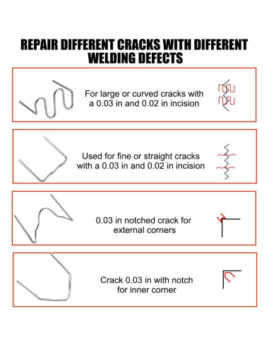 Kit de Soldador de Plástico Sandfren para Automóviles 200PCS
