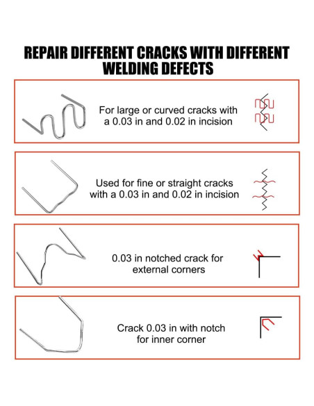 Kit de Soldador de Plástico Sandfren para Automóviles 200PCS