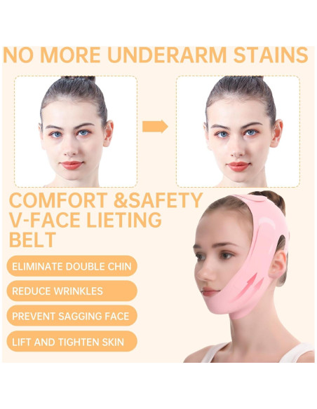 Mascarilla V-Line TOSOUATOP Rosa Reutilizable Efecto Elevador