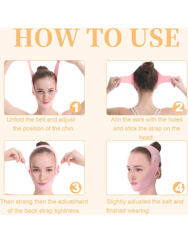 Mascarilla V-Line TOSOUATOP Rosa Reutilizable Efecto Elevador