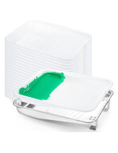 Juego de Bandeja de Pintura Jucoan 9" Metal + 20 Forros Desechables