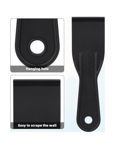 6 Cuchillos de Masilla Plásticos Gosknor 17.8x5cm Negro