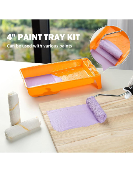 Forros de Bandeja de Pintura 4" Mister Rui - 10 Piezas Desechables