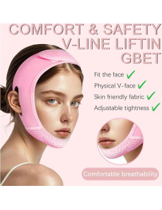 Reductor de Papada Wasungal Máscara Facial Reutilizable Rosa 2