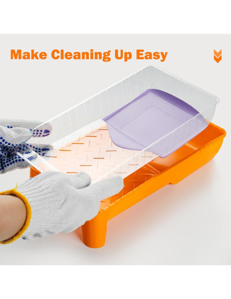 Forros de Bandeja de Pintura 4" Mister Rui - 10 Piezas Desechables