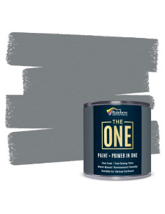 Pintura y Primer Todo en Uno LA UNA - Gris Brillante 250ml