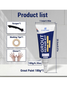 Kit de Reparación de Lechada A-HEYIDA 180g Beige 3 en 1 2