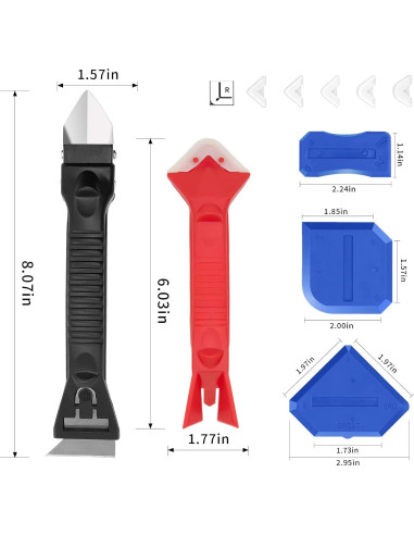 Kit de Herramientas de Sellado MASRIN - 10 Piezas, Acero Inoxidable