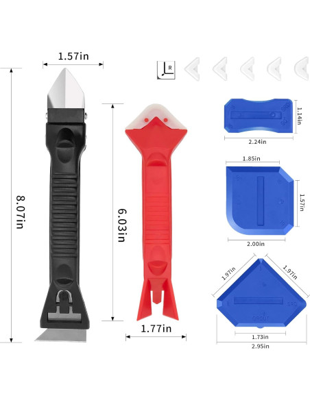 Kit de Herramientas de Sellado MASRIN - 10 Piezas, Acero Inoxidable