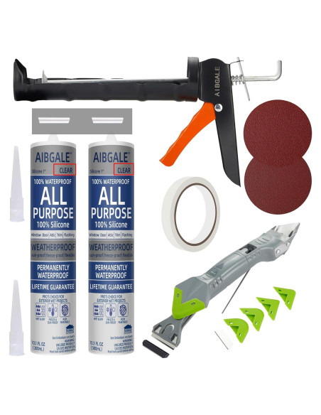 Kit de Sellado AIBGALE con 2 Selladores de Silicona 20 oz
