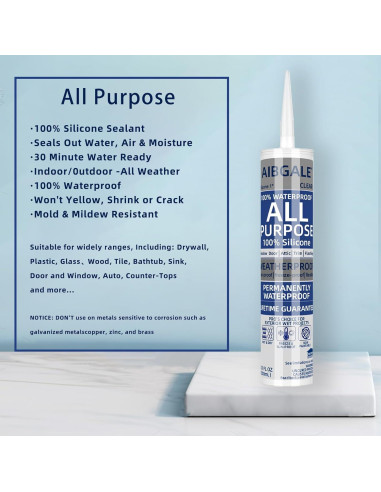 Kit de Sellado AIBGALE con 2 Selladores de Silicona 20 oz