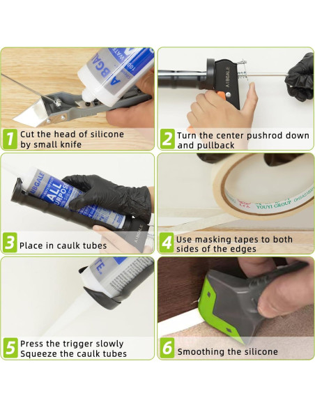 Kit de Sellado AIBGALE con 2 Selladores de Silicona 20 oz