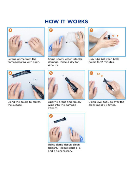 Kit de Reparación MagicEzy para Baños y Lavabos - Beige y Blanco