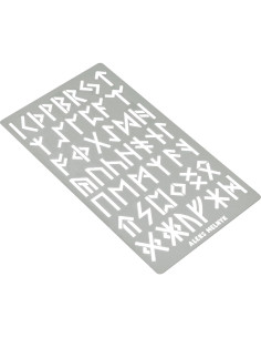 Plantilla de Metal Aleks Melnyk No.35 Runas Futhark 10.1x17.7cm 2