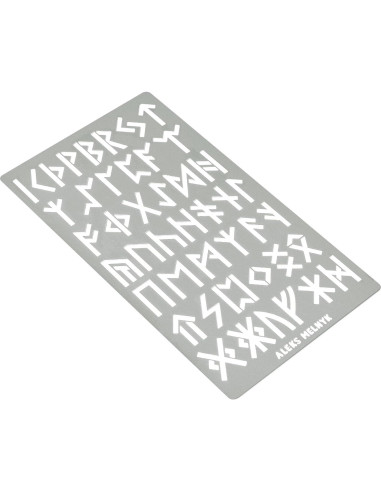 Plantilla de Metal Aleks Melnyk No.35 Runas Futhark 10.1x17.7cm