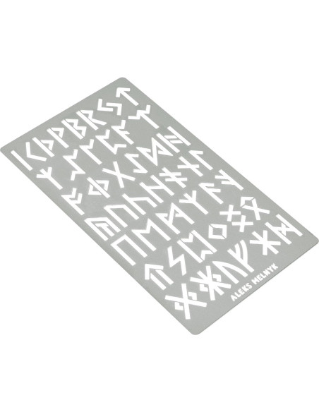 Plantilla de Metal Aleks Melnyk No.35 Runas Futhark 10.1x17.7cm