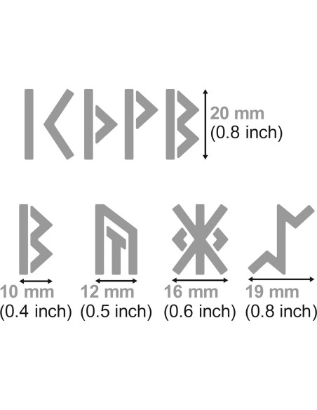 Plantilla de Metal Aleks Melnyk No.35 Runas Futhark 10.1x17.7cm