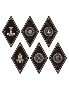 6 Carteles de Madera Nórdicos Vikingos con Runas Decoración