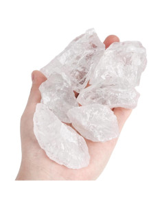 Set de 6 Piedras Naturales Crudas JOHOUSE Cuarzo Claro 300g